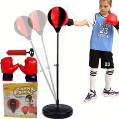 Boxing Ball Set with Stand and Gloves