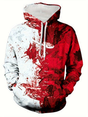 Men's Casual Block Pullover Hoodie with Kangaroo Pocket