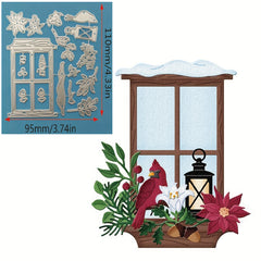 Christmas Flower Window Cabin Metal Cutting Mold DIY Scrapbooking