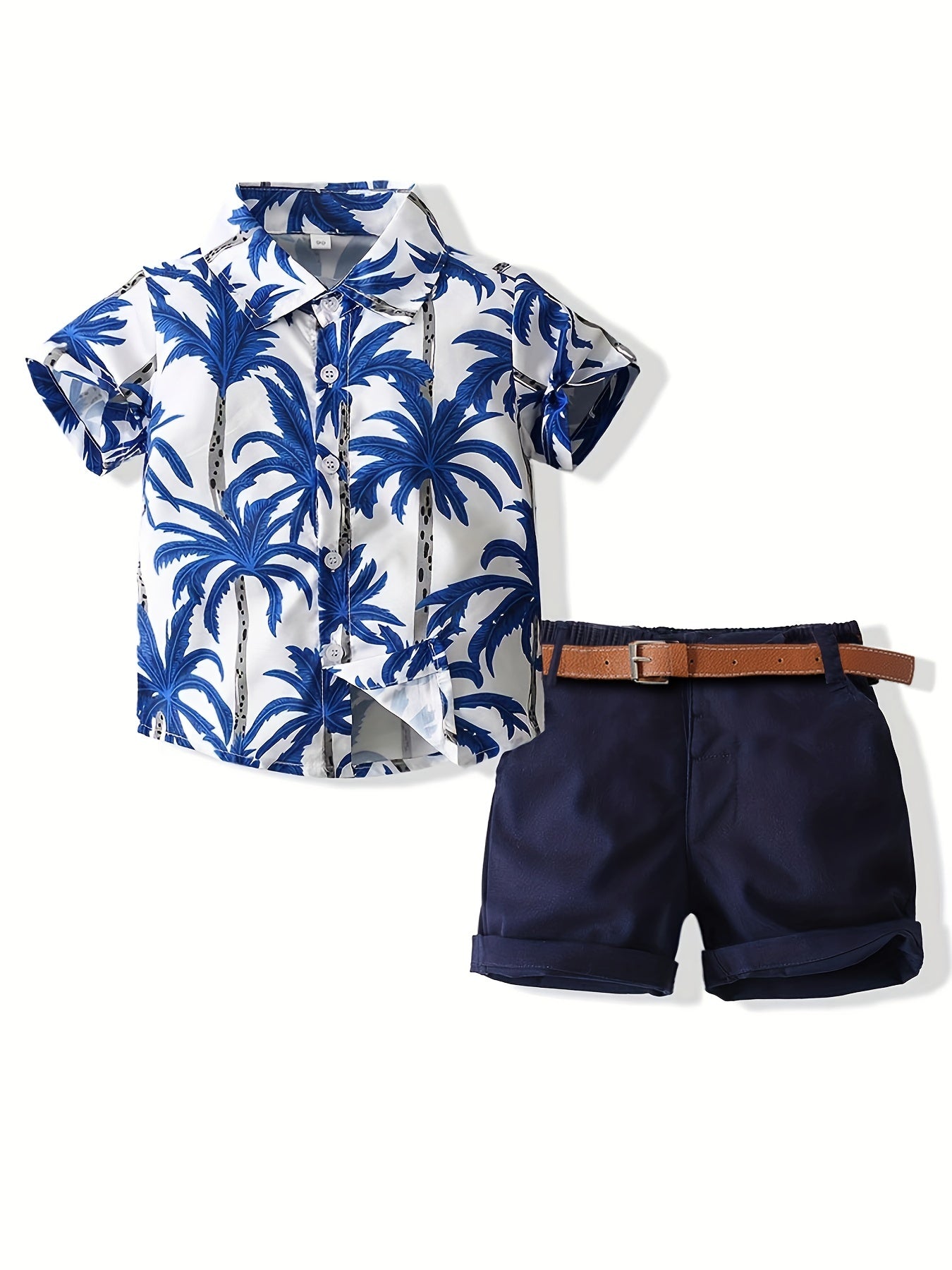 Boys Plaid Outfit Short Sleeves Casual Summer Kids Clothes
