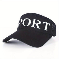 SPORT Knitted Casual Visor Hat Solid Sunscreen Travel Beach Hats