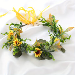 Kids Sunflower Wreath Hair Accessory for Girls