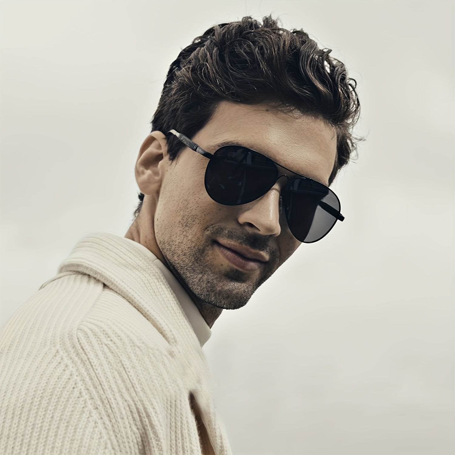 Polarized Metal Frame Pilot Sunglasses UV400