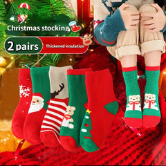 2 Pairs Children's Christmas Winter Socks