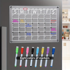 Acrylic Magnetic Dry Erase Board Calendar For Fridge - Clear Reusable Calendar