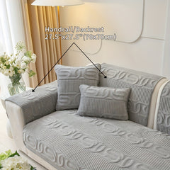 Modern Plush Sofa Slipcover Non Slip Furniture Protector for Bedroom Living Room