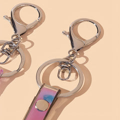 Colorful Reflective Hand Wrist Lanyard Key Chain for Women Teens Girls