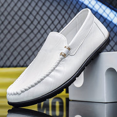 Men's Moc Toe Loafer Shoes PU Leather Slip On Shoes