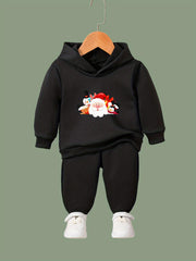 Girls 2pc Santa Claus Hooded Sweatshirt & Sweatpants Set