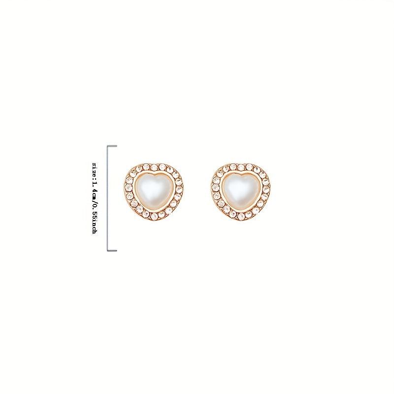 Faux Pearl Diamond Earrings for Women