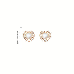 Faux Pearl Diamond Earrings for Women