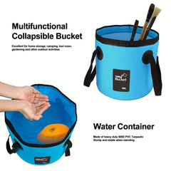5 Gallon Folding Bucket Portable Water Storage Container Camping Fishing Travel
