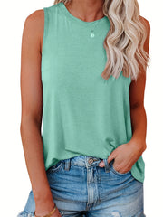 Solid Tank Top Sleeveless Summer Women's Clothing