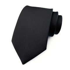 Satin Solid Men's Tie Soft Business Casual For Suit