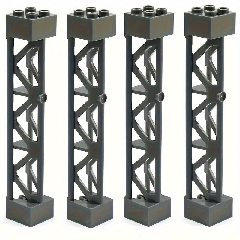 4pcs Military Building Block Train Truck Car Base Plate Supports