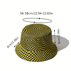 Unisex Sunshade Bucket Hat with Yellow Sun Hat for Outdoor Travel