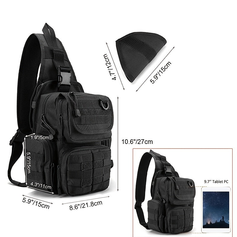 Tactical Chest Sling Bag Military Backpack for Fishing