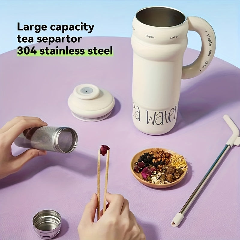 1300ml Stainless Steel Water Bottle with Straw