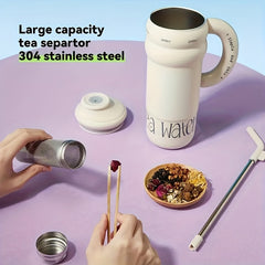 1300ml Stainless Steel Water Bottle with Straw
