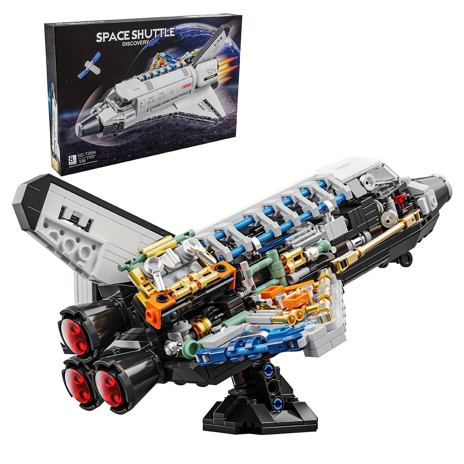 TYCOLE Space Shuttle Building Blocks Set Educational Toy ABS Plastic Desk