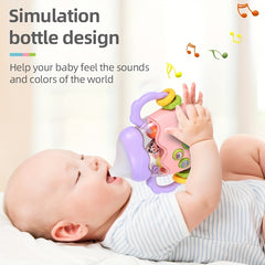 Baby Bottle Rattle Teether Children's Comfort Toy Anti eating Hand Potable