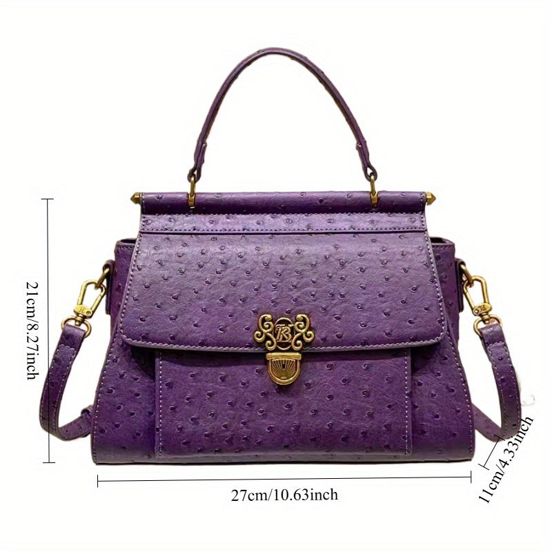 Arrival Women's Purple Quilted Crossbody Bag with Detachable Strap