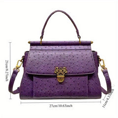Arrival Women's Purple Quilted Crossbody Bag with Detachable Strap