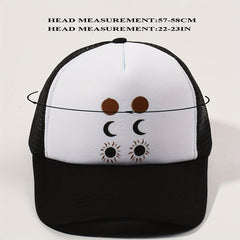 Sun Moon Trucker Hat Baseball Cap Adjustable Mesh Sunshade Dad Hat