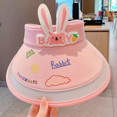 Kids Sun Protection Hat Summer UV Baby Sunshade Breathable Girls Cartoon Sun Hat