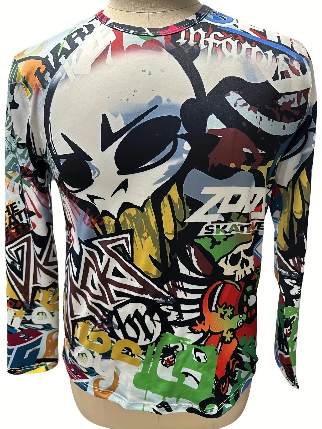 GRAFFITI All Over Print Men's Long Sleeve Novelty T shirt