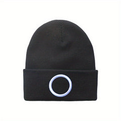 Round Embroidery Knitted Hat and Handsome Acrylic Knit Hat for Men