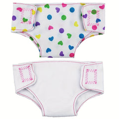 Set of 3 Baby Doll Underwear & Bibs - Fits 14-18 Inch Dolls - Assorted Colors
