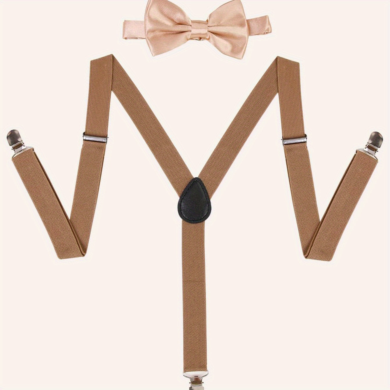 Men's Suspenders & Bow Tie Set For Wedding Party
