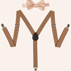 Men's Suspenders & Bow Tie Set For Wedding Party