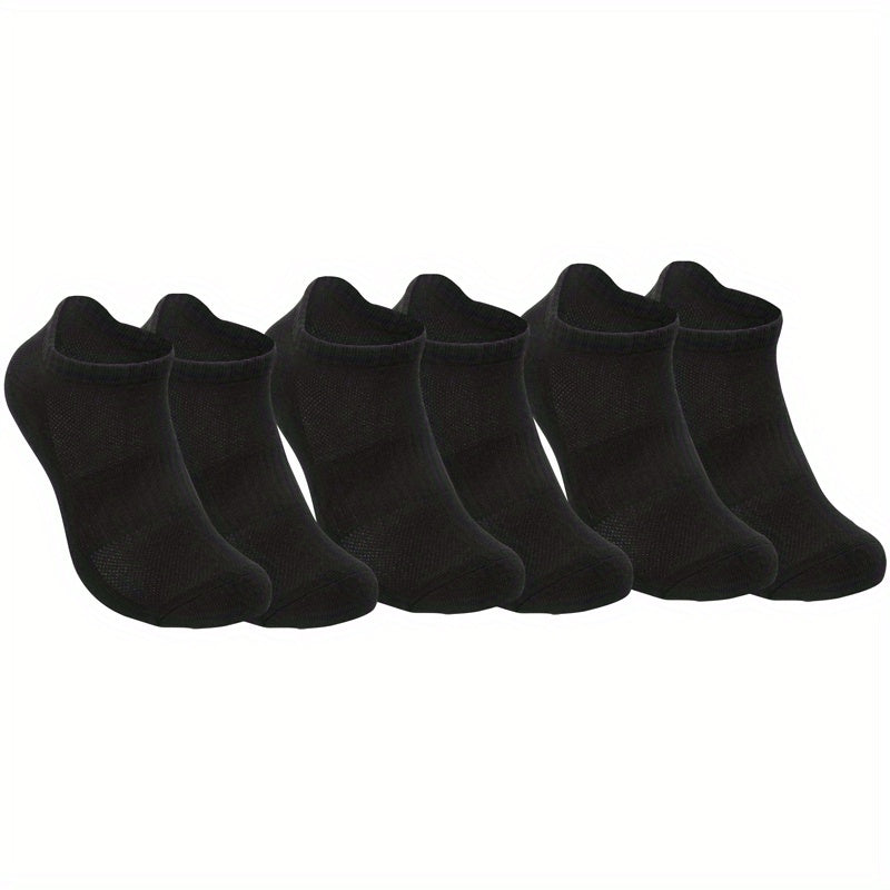 Men's Breathable Cotton Ankle Socks - 3 Pairs
