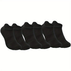 Men's Breathable Cotton Ankle Socks - 3 Pairs