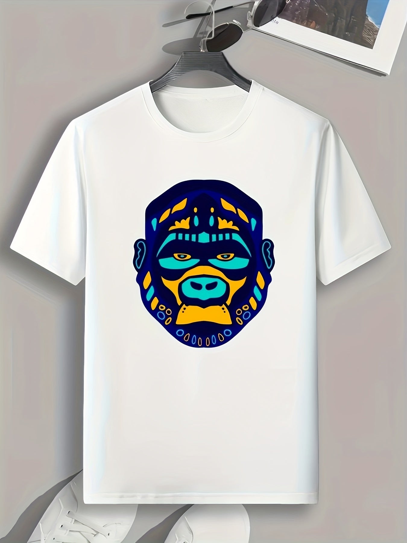 Monster Print Men's Graphic T-shirt for Summer