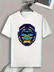 Monster Print Men's Graphic T-shirt for Summer