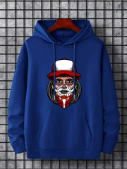 Men's Cartoon Floral Beauty Graphic Hoodie Casual Hooded Shirt