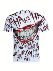 Men's Grimace Print T-shirt & Shorts Set for Sports