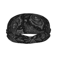 Unisex Paisley Sports Headband Sweat Wicking Stretchy Polyester Floral Patterns