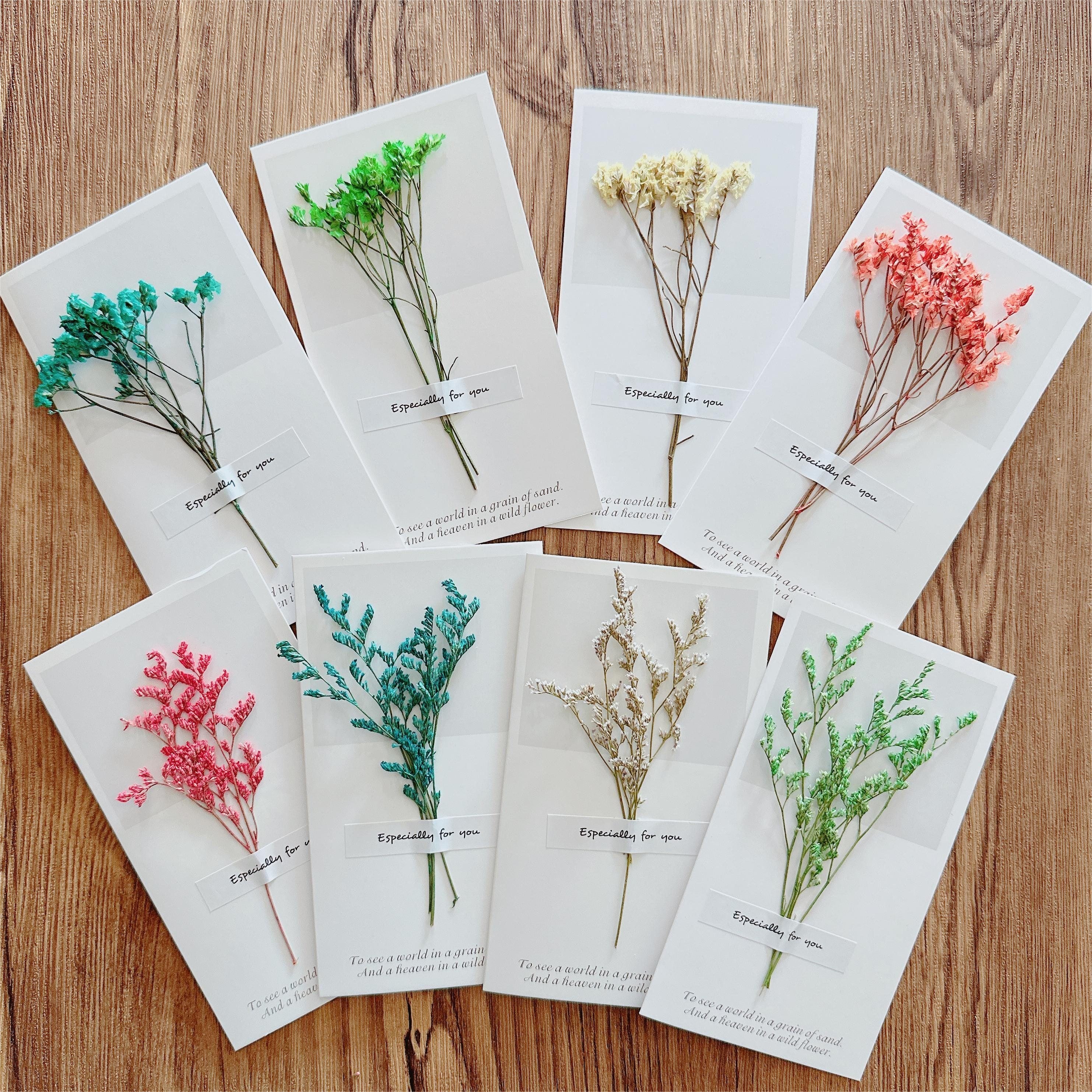 Dry Flower Greeting Card Birthday Father's And Mother's Christmas Halloween