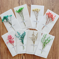 Dry Flower Greeting Card Birthday Father's And Mother's Christmas Halloween