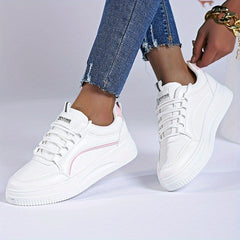 Women's Solid Skate Shoes Lightweight Low Top Sport Shoes