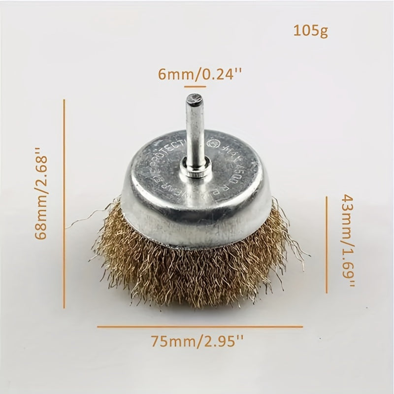 4pcs Brass Wire Brush Multifunctional Scaling Brush Hand Tools