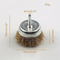 4pcs Brass Wire Brush Multifunctional Scaling Brush Hand Tools