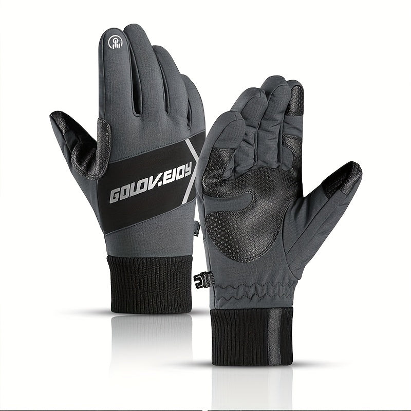 Warm Windproof Riding Gloves for Men & Women - Velvet Lined