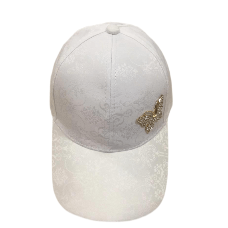 Rhinestone Butterfly Lace Baseball Cap Embroidery Sun Hat