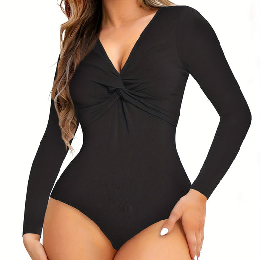 Seamless Shaping Bodysuit Long Sleeve Tummy Control Slimming Body Shaper