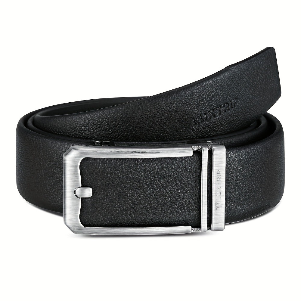 Men's Leather Belt with Automatic Buckle